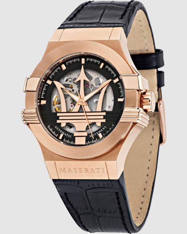 Maserati - Potenza 42mm Automatic Skeleton Gold Watch - Watches (Gold) Potenza 42mm Automatic Skeleton Gold Watch