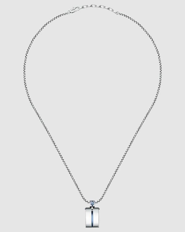 Maserati - Silver Blue 60cm Pendant - Jewellery (Silver) Silver Blue 60cm Pendant