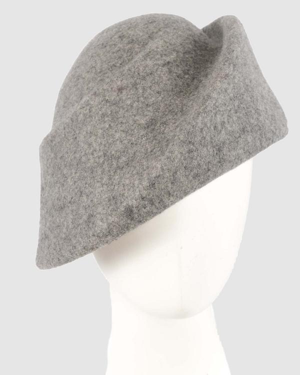 Max Alexander - Grey Winter Felt Designer Hat - Hats (Grey Marle) Grey Winter Felt Designer Hat