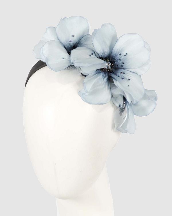 Max Alexander - Large Blue Flower Headband Fascinator - Fascinators (Pink) Large Blue Flower Headband Fascinator