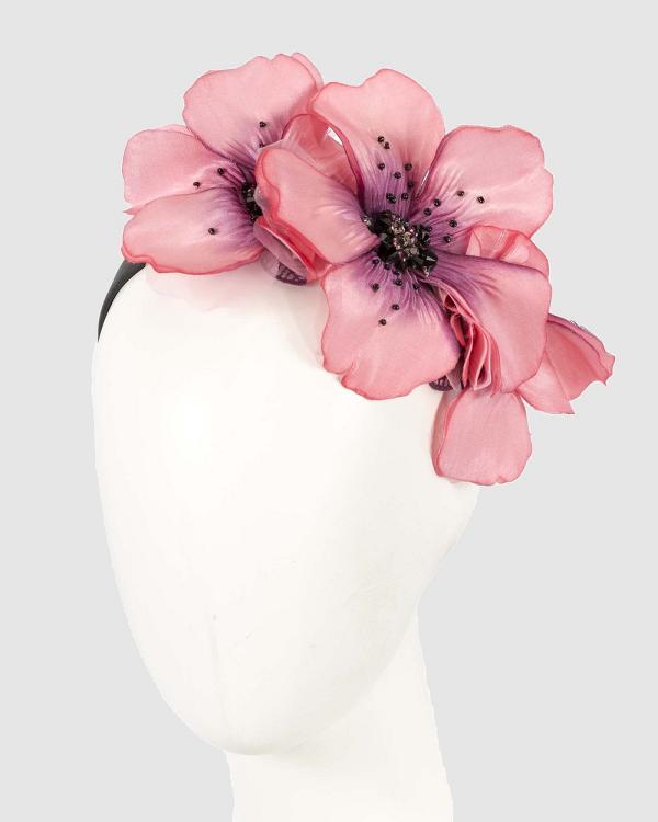 Max Alexander - Large Pink Flower Headband Fascinator - Fascinators (Pink) Large Pink Flower Headband Fascinator