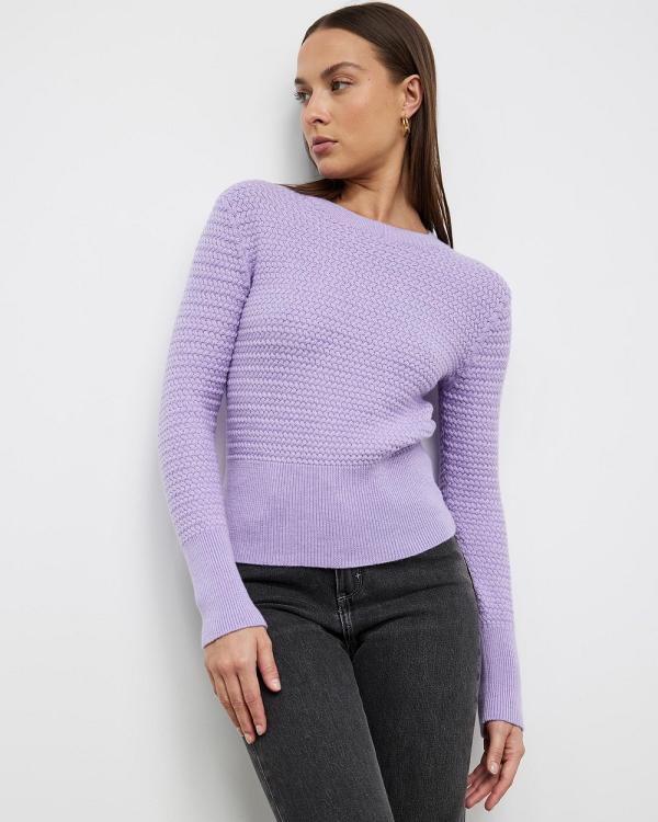 Mcintyre - Polly Waffle Stitch Sweater - Jumpers & Cardigans (Lavender) Polly Waffle Stitch Sweater