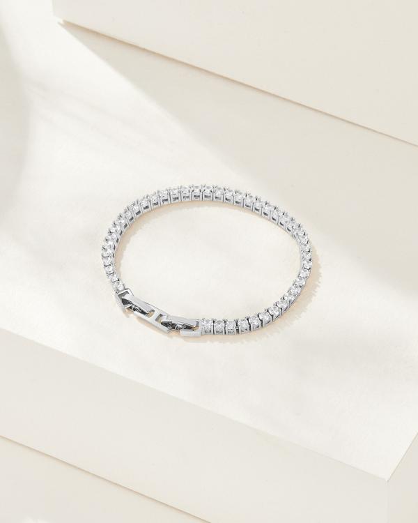 Mestige - Lola Tennis Bracelet   Silver Plated - Jewellery (SILVER) Lola Tennis Bracelet - Silver Plated