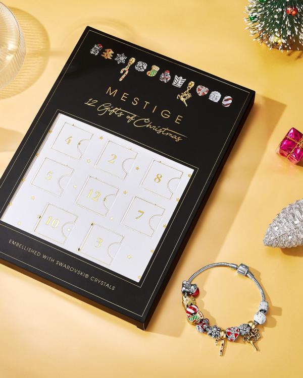 Mestige - Swarovski® Crystal Bracelet Advent Calendar with Festive Charms - Jewellery (MULTI) Swarovski® Crystal Bracelet Advent Calendar with Festive Charms