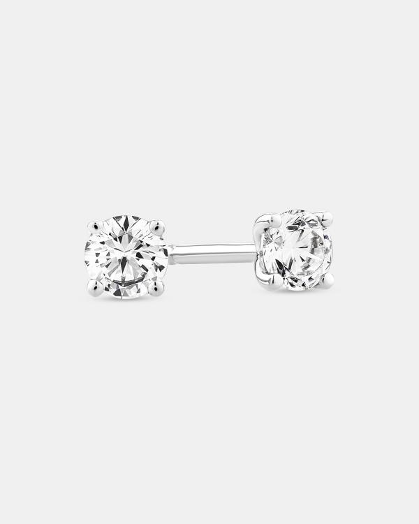 Michael Hill - 0.25 Carat TW Diamond Solitaire Stud Earrings in 18kt White Gold - Jewellery (White) 0.25 Carat TW Diamond Solitaire Stud Earrings in 18kt White Gold