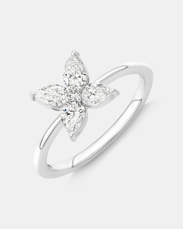 Michael Hill - 0.62 Carat TW Floret Laboratory Grown Diamond Ring in 10kt White Gold - Jewellery (White) 0.62 Carat TW Floret Laboratory-Grown Diamond Ring in 10kt White Gold