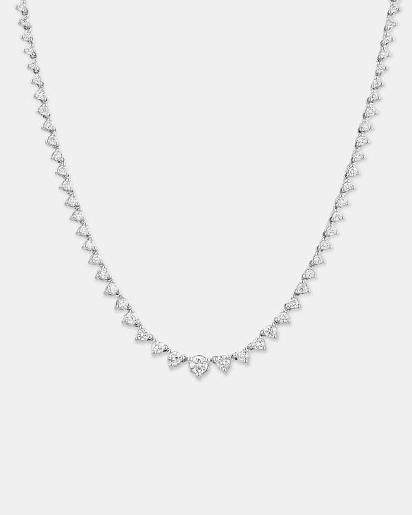 Michael Hill - 1.00 Carat TW Laboratory Grown Diamond Tennis Necklace set in 10kt White Gold - Jewellery (White) 1.00 Carat TW Laboratory-Grown Diamond Tennis Necklace set in 10kt White Gold