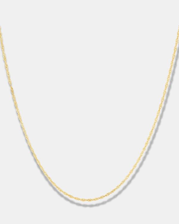 Michael Hill - 45cm (18) 1mm 1.5mm Width Hollow Singapore Chain in 10kt Yellow Gold - Jewellery (Yellow) 45cm (18) 1mm-1.5mm Width Hollow Singapore Chain in 10kt Yellow Gold