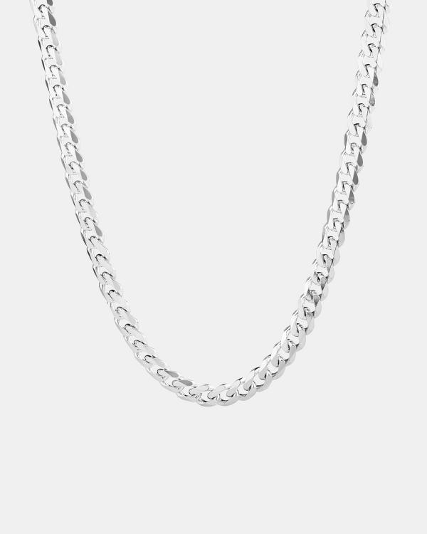 Michael Hill - 60cm (24) 6mm 6.5mm Width Men's Curb Chain in Sterling Silver - Jewellery (Silver) 60cm (24) 6mm-6.5mm Width Men's Curb Chain in Sterling Silver