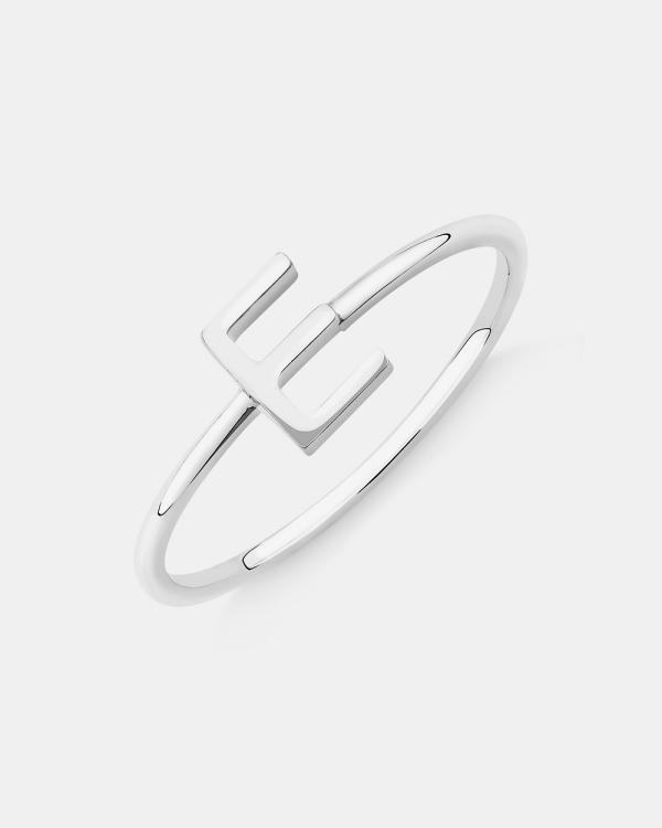 Michael Hill - E Initial Ring in Silver - Jewellery E Initial Ring in Silver