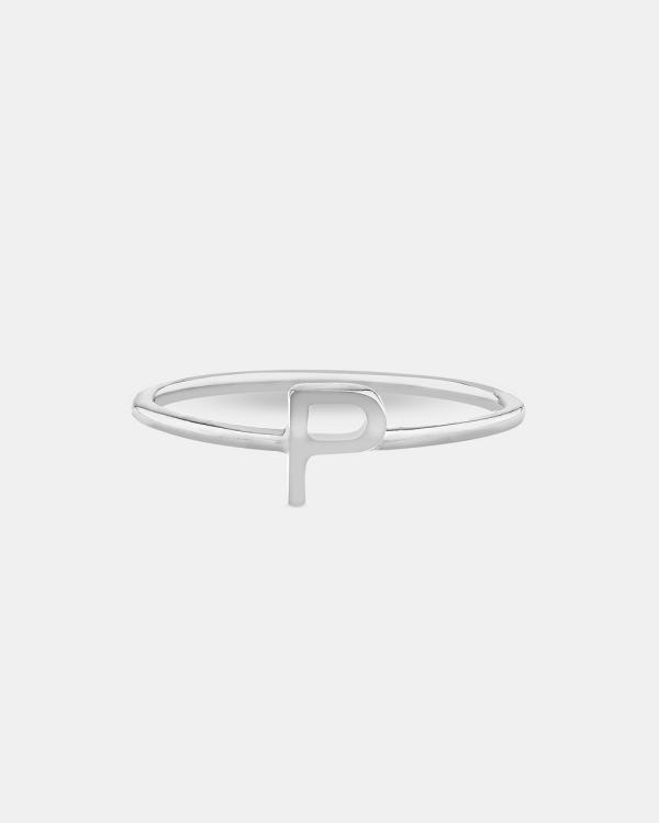 Michael Hill - P Initial Ring in Sterling Silver - Jewellery P Initial Ring in Sterling Silver