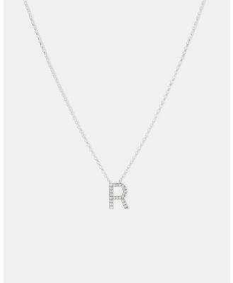 Michael Hill - R Initial Necklace with 0.10 Carat TW of Diamonds in 10kt White Gold - Jewellery R Initial Necklace with 0.10 Carat TW of Diamonds in 10kt White Gold