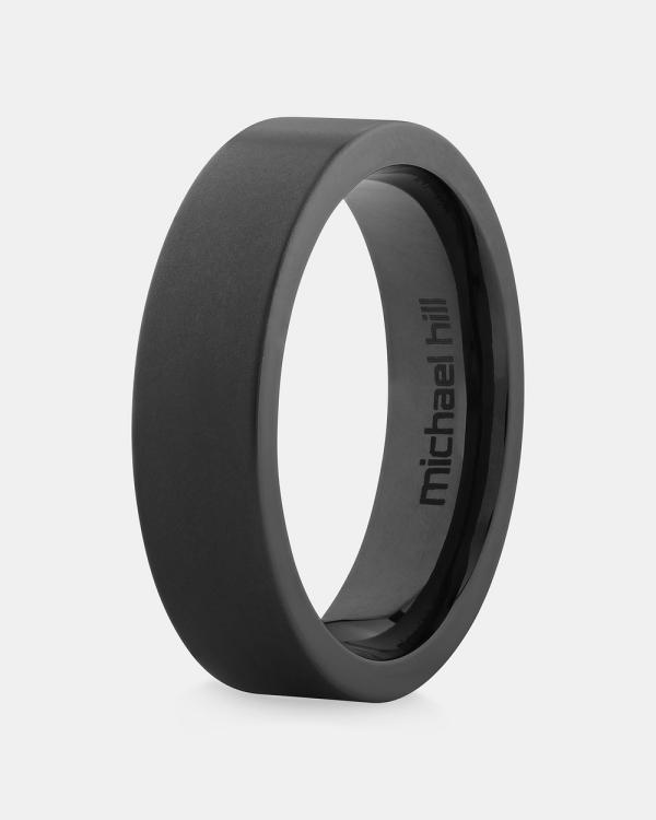 Michael Hill - Ring in Black Titanium - Jewellery (Black) Ring in Black Titanium