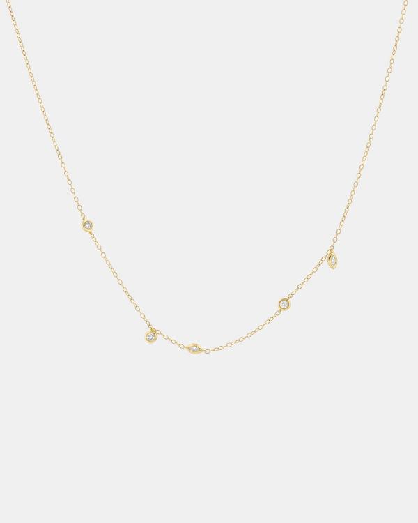 Michael Hill - Station Necklace with 0.15 Carat TW of Diamonds in 10kt Yellow Gold - Jewellery (Yellow) Station Necklace with 0.15 Carat TW of Diamonds in 10kt Yellow Gold