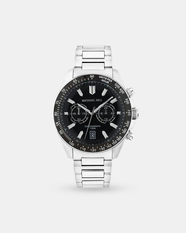 Michael Hill - Two Tone Men's Chronograph Watch in Black Tone Stainless Steel - Luxury Watches (Steel and Black) Two-Tone Men's Chronograph Watch in Black Tone Stainless Steel