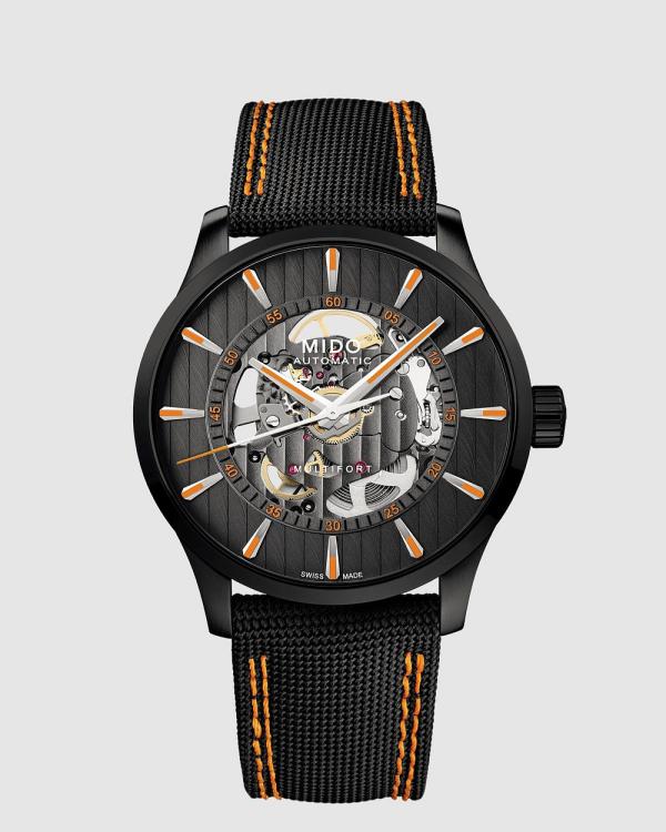 Mido - Mido Multifort Skeleton Vertigo - Watches (Black) Mido Multifort Skeleton Vertigo