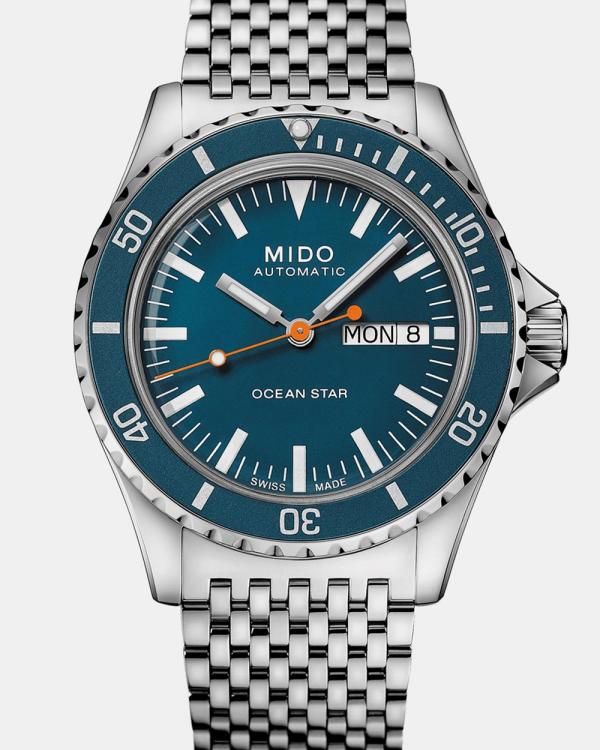 Mido - Ocean Star Tribute - Watches (Blue & Silver) Ocean Star Tribute