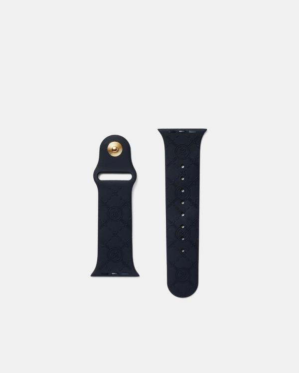 MIMCO - 44mm Mim gram Silicone Watch Band - Watches (Black) 44mm Mim-gram Silicone Watch Band