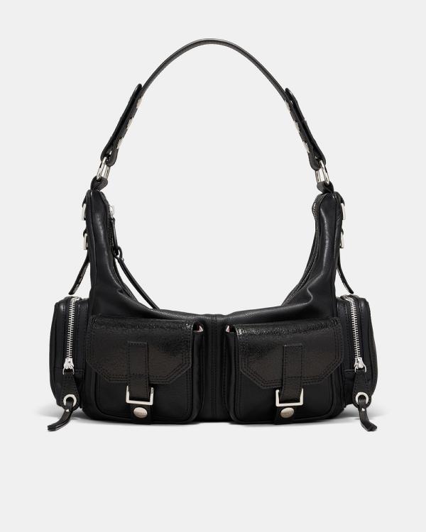 MIMCO - The 2004 Leather Hobo Bag - Handbags (Black) The 2004 Leather Hobo Bag