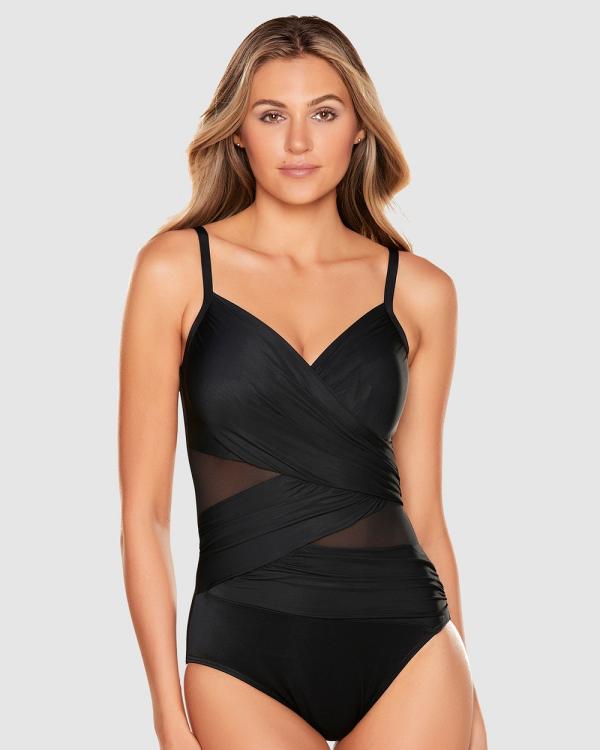 Miraclesuit Swimwear  - Network Mystique Underwired Shaping Swimsuit - One-Piece / Swimsuit (Black) Network Mystique Underwired Shaping Swimsuit