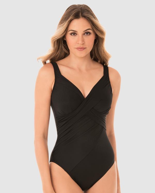 Miraclesuit Swimwear  - Revele Crossover Shaping Swimsuit - One-Piece / Swimsuit (Black) Revele Crossover Shaping Swimsuit