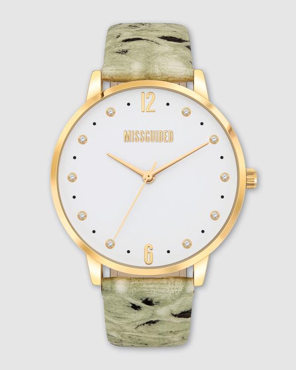 Missguided - Missguided Snake Skin - Watches (Grey) Missguided Snake Skin