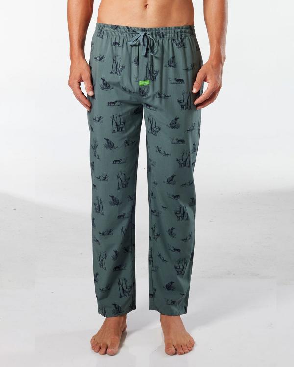 Mitch Dowd - Forest Icons Bamboo Woven Sleep Pant   Forest - Sleepwear (Green) Forest Icons Bamboo Woven Sleep Pant - Forest