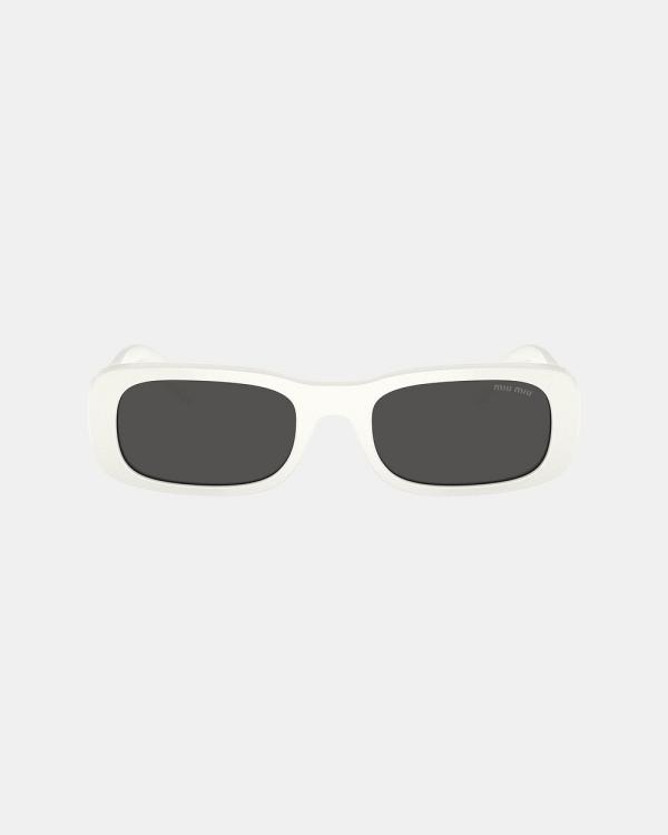 Miu Miu - 0MU 08ZS - Sunglasses (White) 0MU 08ZS