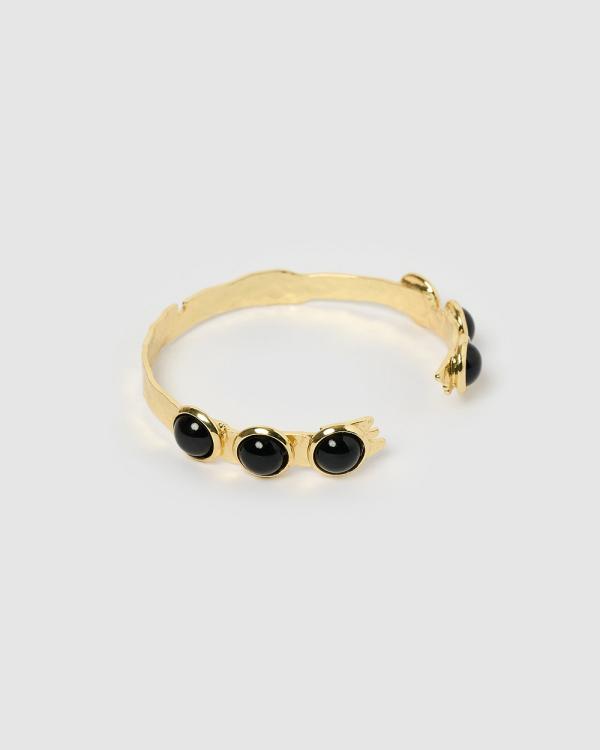 Miz Casa and Co - Deja Cuff - Jewellery (Gold Black Onyx) Deja Cuff