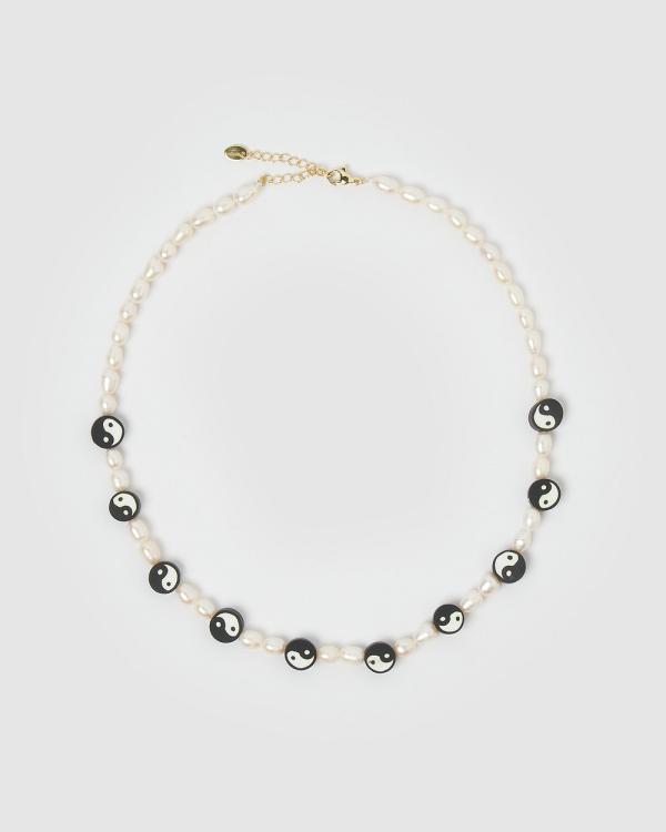 Miz Casa and Co - Yin Yang Choker - Jewellery (Pearl Black) Yin Yang Choker