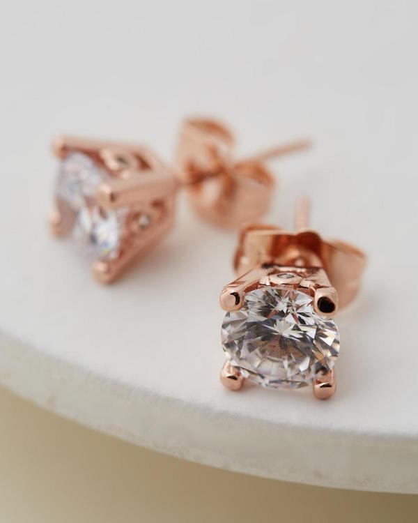 Moira Hughes - The White Label - Classic Large Diamante Studs - Jewellery (Gold) Classic Large Diamante Studs