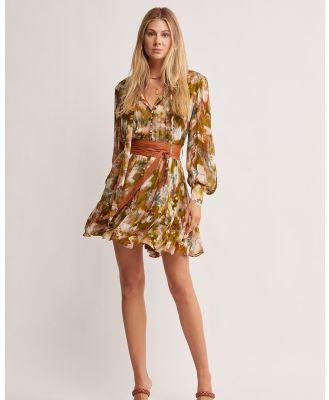 MOS The Label - Abstract Botanica Mini Dress - Dresses (Stripe - Print) Abstract Botanica Mini Dress