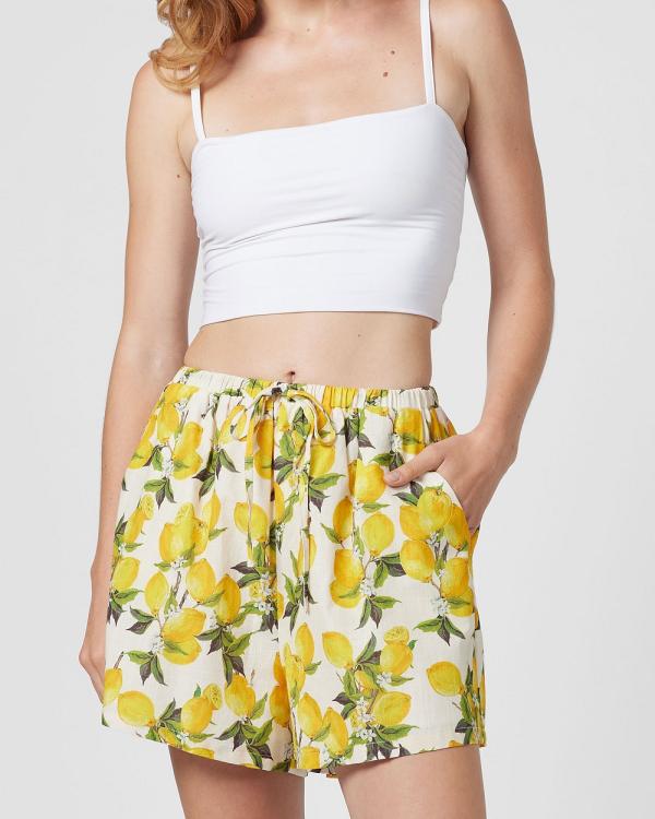 MVN - Dolce Limone Shorts - High-Waisted (Lemon) Dolce Limone Shorts