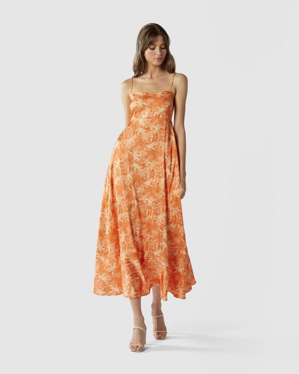 MVN - Luna Soleil Dress - Printed Dresses (Orange) Luna Soleil Dress