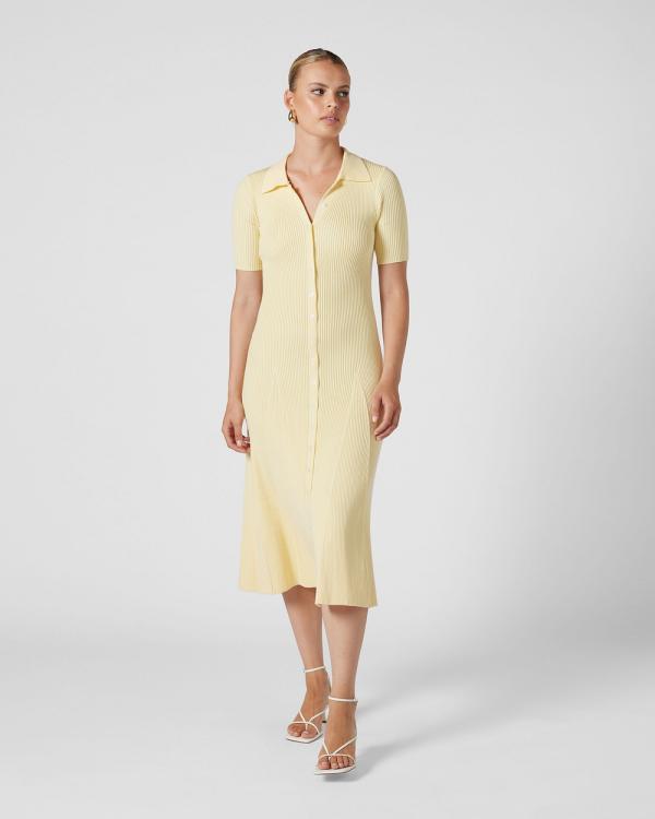 MVN - Malibu Collar Knit Dress - Dresses (Yellow) Malibu Collar Knit Dress