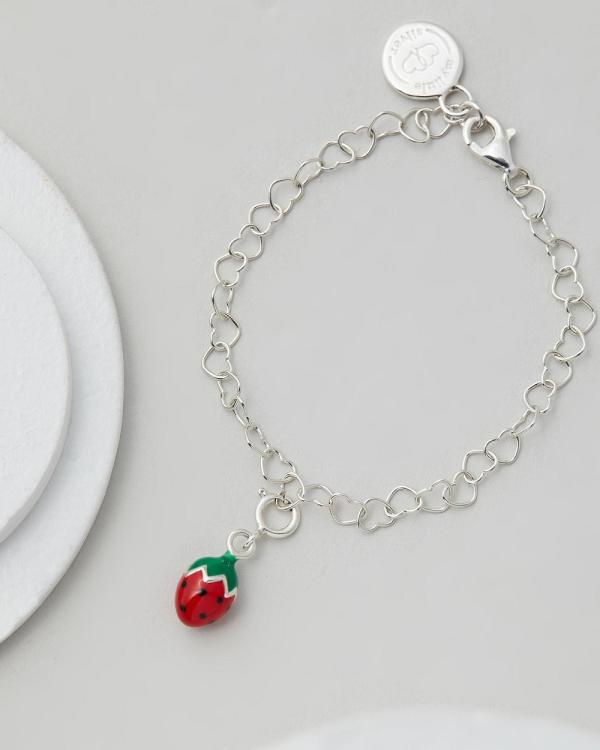 My Little Silver - Strawberry Chain of Hearts Charm Bracelet 16cm - Jewellery (Silver) Strawberry Chain of Hearts Charm Bracelet 16cm