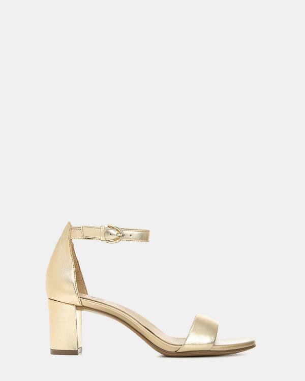 Naturalizer - Vera Heeled Sandal - Mid-low heels (Dark Gold) Vera Heeled Sandal