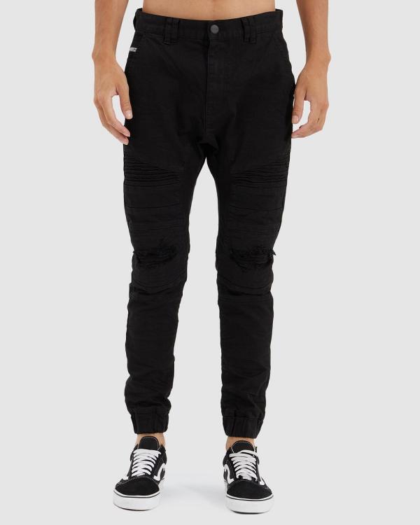 Nena & Pasadena - Viper Denim Jogger Pants - Jeans (Black) Viper Denim Jogger Pants