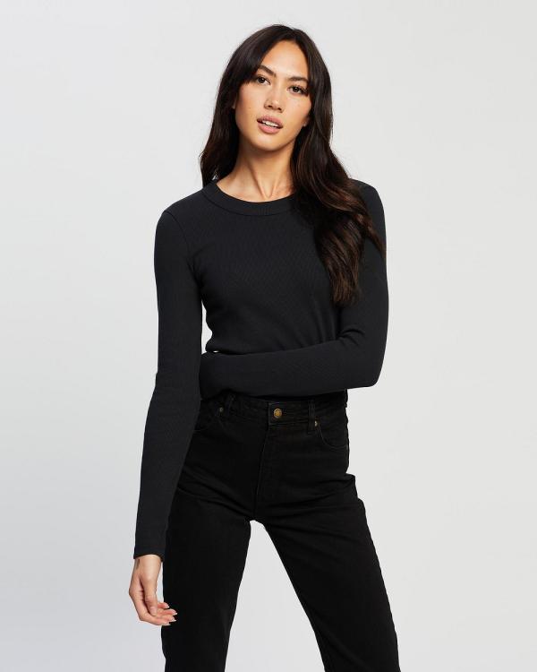 Neuw - Jonesy Long Sleeve Knit - Long Sleeve T-Shirts (Black) Jonesy Long Sleeve Knit