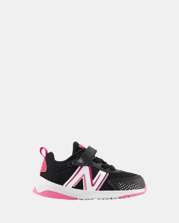 New Balance - 545 Self Fastening Strap Infant - Performance Shoes (Black/Pink) 545 Self-Fastening Strap Infant