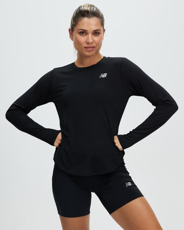 New Balance - Accelerate Long Sleeve Top - T-Shirts & Singlets (Black) Accelerate Long Sleeve Top