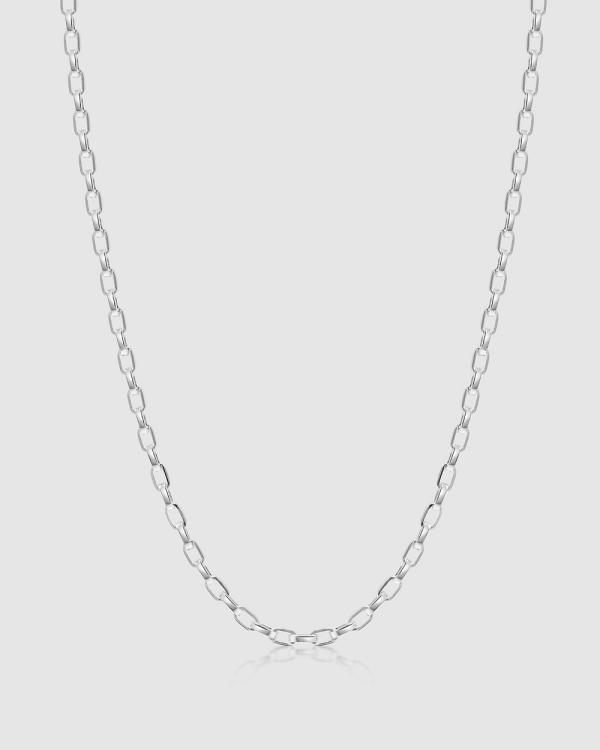 Nialaya Jewellery - Sterling Silver Faceted Cable Chain - Jewellery (Silver) Sterling Silver Faceted Cable Chain