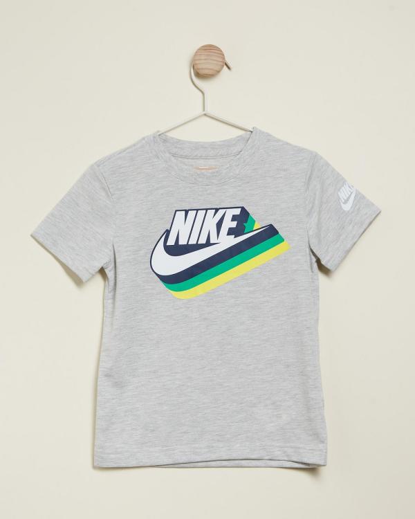 Nike - Gradient Futura SS Tee   Kids - T-Shirts & Singlets (Grey Heather) Gradient Futura SS Tee - Kids