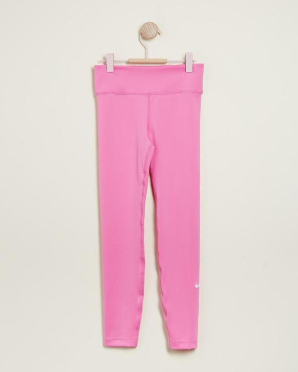 Nike - Leggings   Teens - Pants (Playful Pink & White) Leggings - Teens