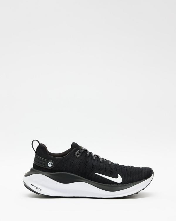 Nike - React Infinity Run Flyknit 4   Men's - Performance Shoes (Black, White & Dark Grey) React Infinity Run Flyknit 4 - Men's