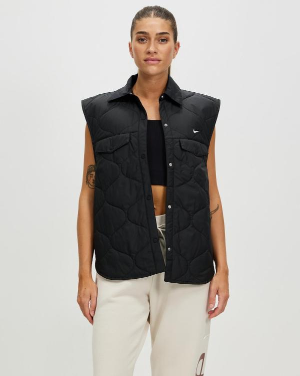 Nike - Sportswear Essential Vest - Coats & Jackets (Black & White) Sportswear Essential Vest