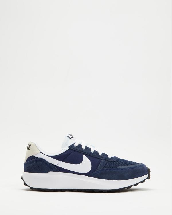 Nike - Waffle Debut   Men's - Lifestyle Sneakers (Midnight Navy, White & Obsidian) Waffle Debut - Men's