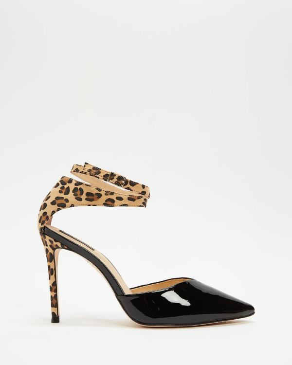 Nina Armando - Lisa - All Pumps (Verniz Preto & Camurca Estampa Leopardo) Lisa