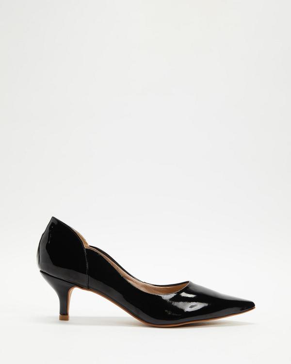Nina Armando - Sabita Heels - Mid-low heels (Black Patent) Sabita Heels