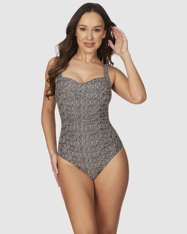 Nip Tuck Swim - Nautical Foil Joanne One Piece Swimsuit - Swimwear (NAVY) Nautical Foil Joanne One Piece Swimsuit